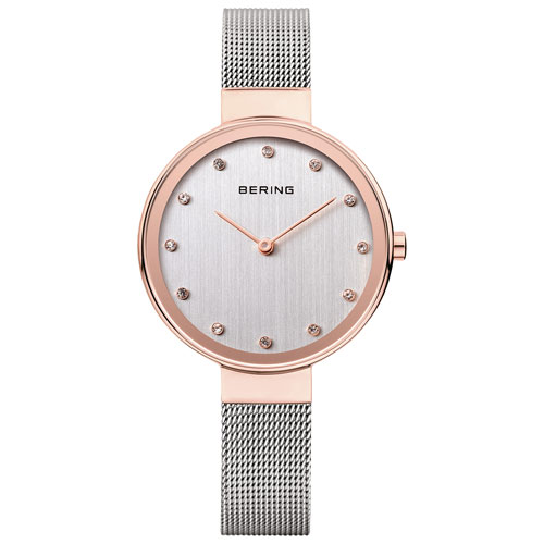 bering rose gold watch