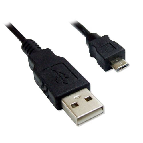 USB 2.0 Cable A-MicroB MM - 6Ft - Black
