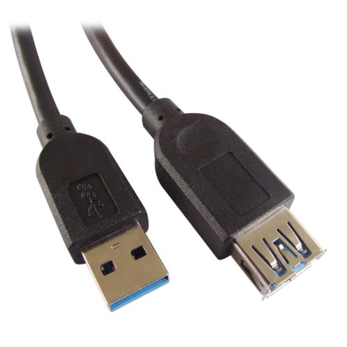 USB 3.0 AA Cable - MF, Black, 10ft