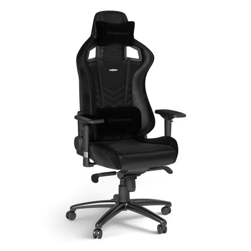 noblechairs EPIC Premium Gaming and Office Chair - Superior Ergonomics, Genuine Real Leather Upholstery, Supports up to 150 kg, Black