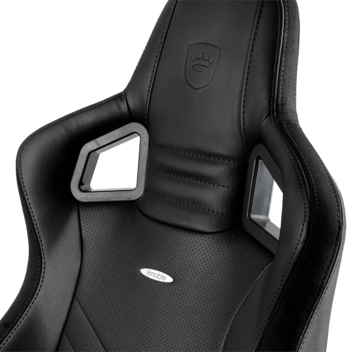 noblechairs EPIC Premium Gaming and Office Chair - Superior Ergonomics, Genuine Real Leather Upholstery, Supports up to 150 kg, Black