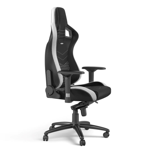 noblechairs EPIC Premium Gaming and Office Chair - Superior Ergonomics, Genuine Real Leather Upholstery, Supports up to 150 kg, Black/Red/White