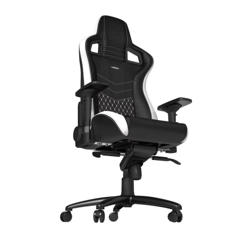noblechairs EPIC Premium Gaming and Office Chair - Superior Ergonomics, Genuine Real Leather Upholstery, Supports up to 150 kg, Black/Red/White