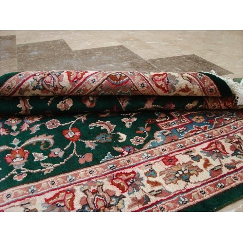Ahmedani Awesome Love Beauty Floral Oriental Rug Hand Knotted Wool Silk Carpet 6.0' x 4.1' Area Rug - Green