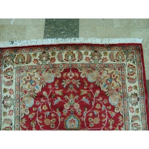 Ahmedani Love Beauty Floral Oriental Hand Knotted Wool Silk Carpet 6.1' x 4.1' Area Rug - Multi-Colour