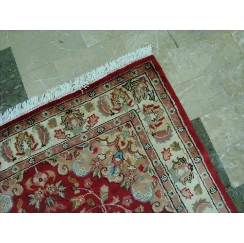 Ahmedani Love Beauty Floral Oriental Hand Knotted Wool Silk Carpet 6.1' x 4.1' Area Rug - Multi-Colour