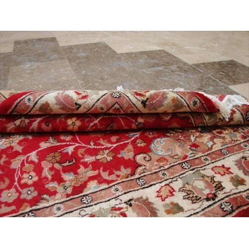 Ahmedani Love Beauty Floral Oriental Hand Knotted Wool Silk Carpet 6.1' x 4.1' Area Rug - Multi-Colour
