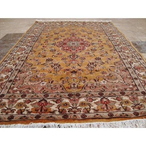 Awesome Love Sun Floral Oriental Area Rug Hand Knotted Wool Silk Carpet'