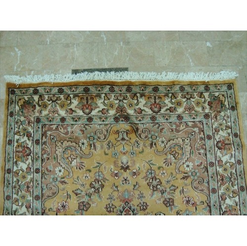 Awesome Love Sun Floral Oriental Area Rug Hand Knotted Wool Silk Carpet'