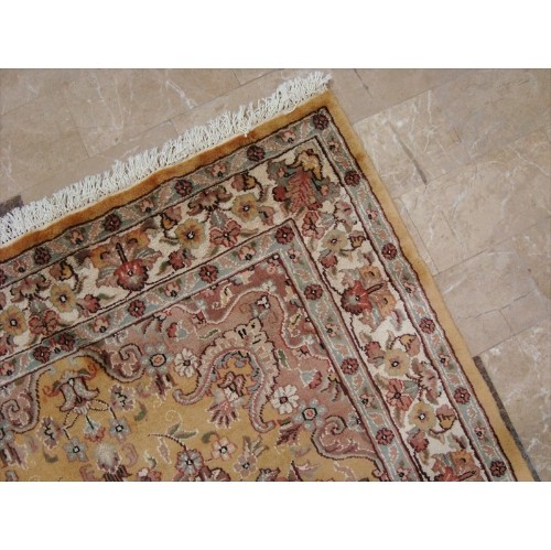 Awesome Love Sun Floral Oriental Area Rug Hand Knotted Wool Silk Carpet'