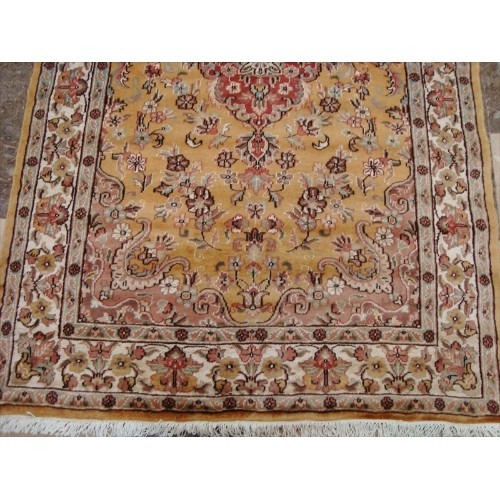 Awesome Love Sun Floral Oriental Area Rug Hand Knotted Wool Silk Carpet'