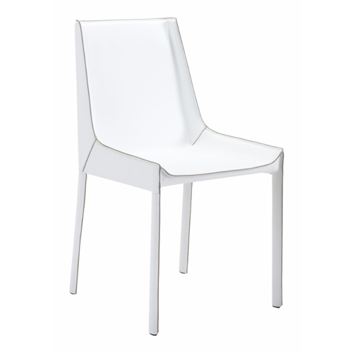 Ensemble de 2 chaises de salle à manger modernes de Zuo - Blanc