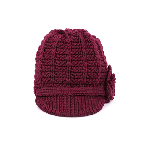 Karla Hanson Women's Knit Winter Hat Burgundy