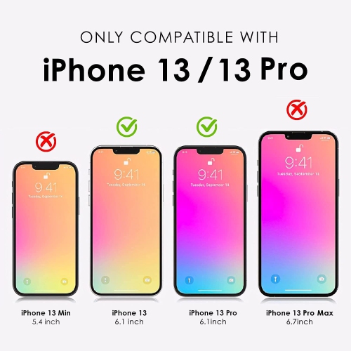 KUNOVA 3PCS 3 PACK iPhone 13 / 13 PRO 6.1" 2021 iPhone 14 2022 9H Screen Protector, 3-Pack Premium Tempered Glass Screen Protector