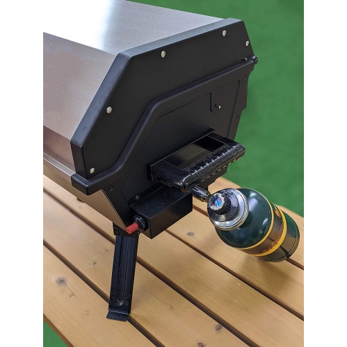 Martin Portable BBQ Grill - 14,000 BTU Tabletop Propane Gas Barbecue with Folding Legs and Lid for Outdoors, Camping, Parks, Backyard, RV