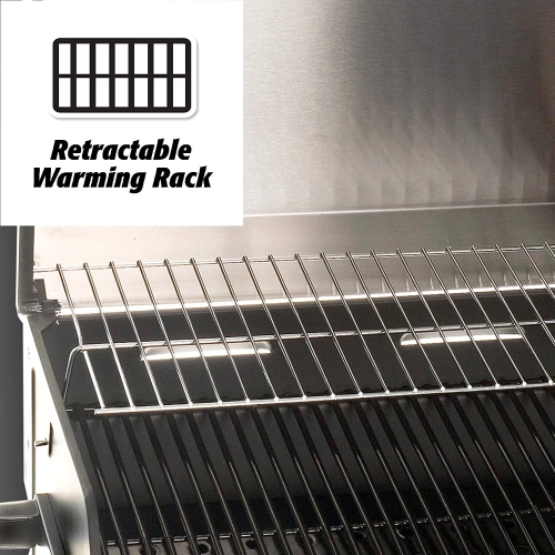 Martin Portable BBQ Grill - 14,000 BTU Tabletop Propane Gas Barbecue with Folding Legs and Lid for Outdoors, Camping, Parks, Backyard, RV