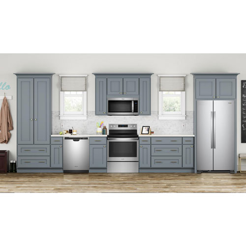 Whirlpool 33" 21.7 Cu. Ft. Side-By-Side Refrigerator (WRS312SNHM) - Monochromatic Stainless Steel