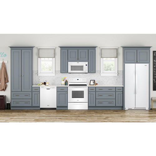 Whirlpool 33" 21.7 Cu. Ft. Side-By-Side Refrigerator with LED Lighting - White