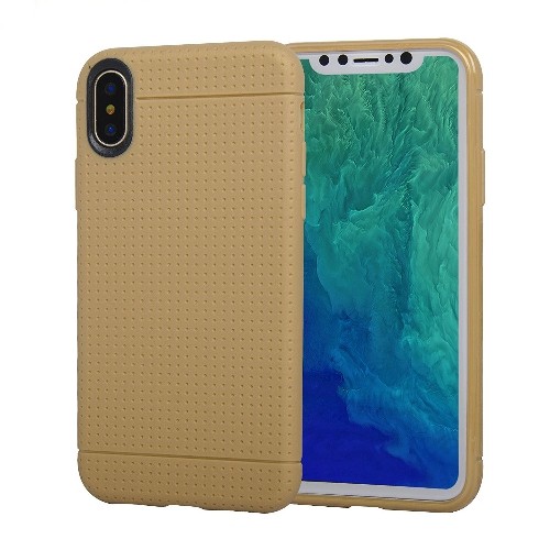 Navor Fitted Soft Shell Case for iPhone X - Gold