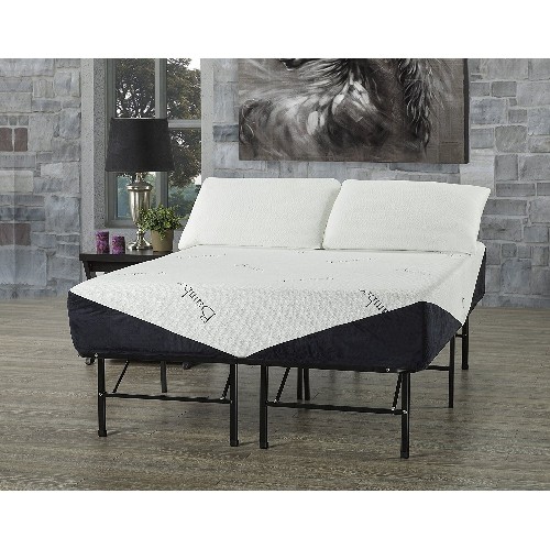 ViscoLogic Brands Platform Heavy Duty Metal /Mattress Foundation Modern Bed Frame - King - Steel