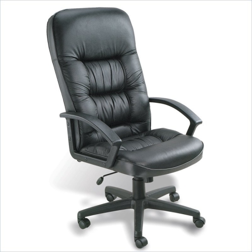 BOSS OFFICE PRODUCTS  Leather High Back Executive Chair In In Black
