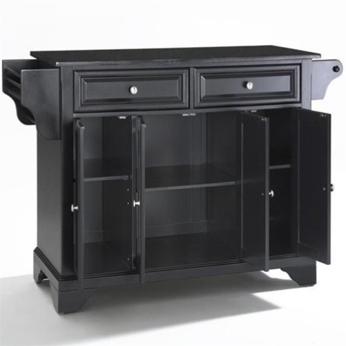 Crosley – îlot de cuisine Lafayette en granite noir