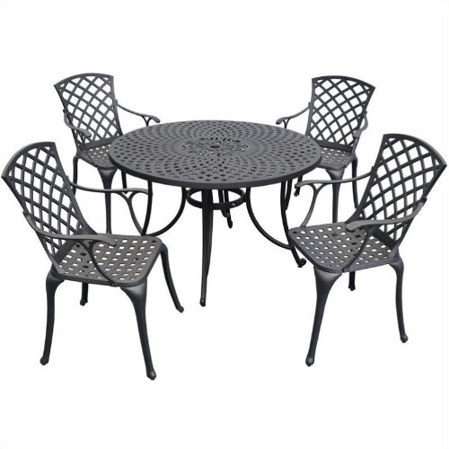 CROSLEY FURNITURE Sedona Traditional 5-Piece Casual Dining Patio Set - Black