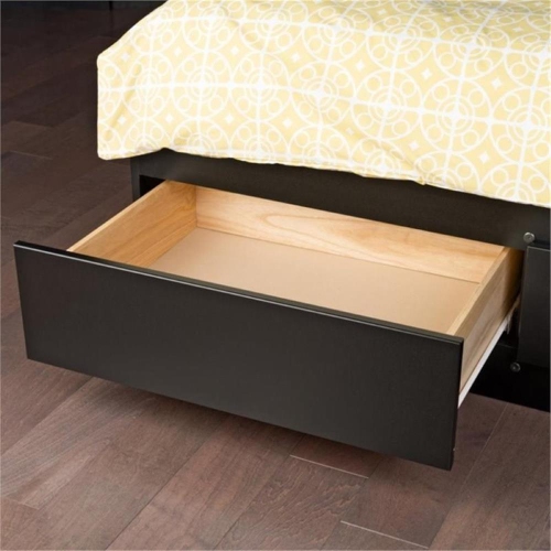 Prepac Queen Platform Storage Bed in Black