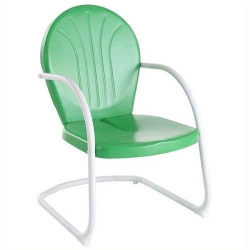 Crosley Griffith Metal Chair in Grasshopper Green