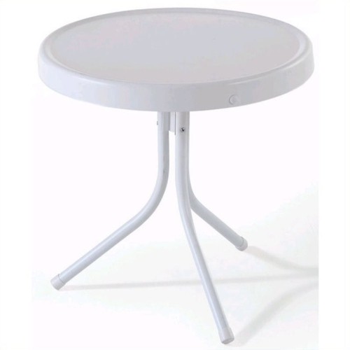 Crosley Retro Metal Table in White