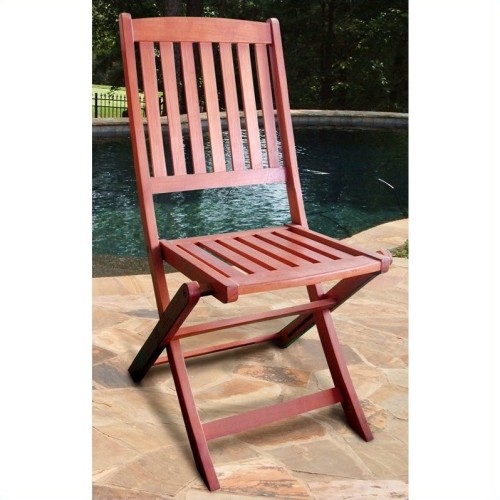 Vifah outdoor wood folding shop bistro chairs