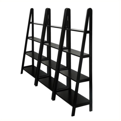 WINSOME  4 Tier Wall Bookcase Unit In Espresso Beechwood