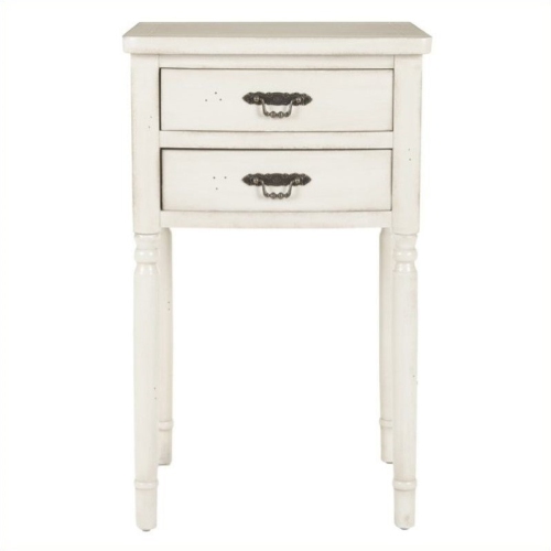 SAFAVIEH  Cindy Poplar Wood End Table In White