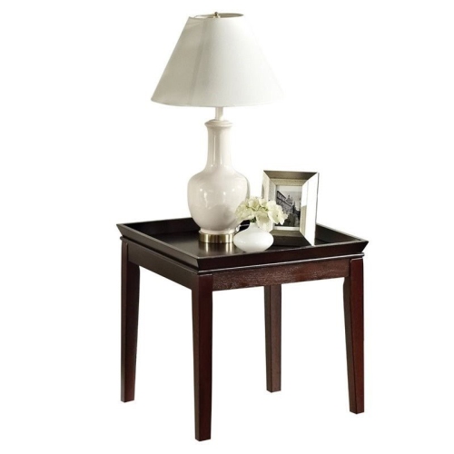 Clemson End Table in Multi-Step Merlot Cherry Finish