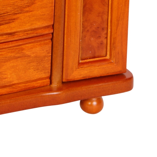 Mele Josephine Wooden Jewelry Box in Oak Finish