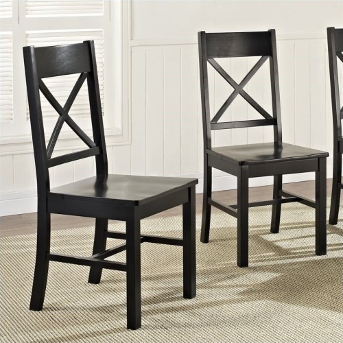 WALKER EDISON  Side Chair - Set Of 2 - In Black