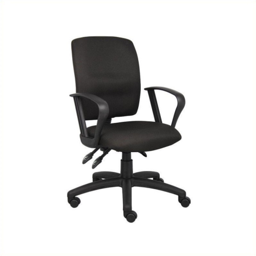 Boss Office Multi Function Task Office Chair with Loop Arms in Black