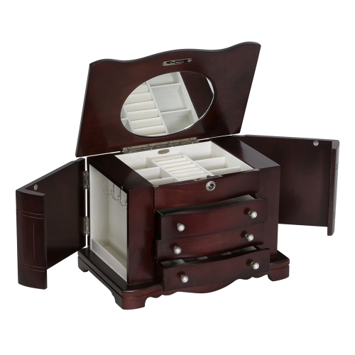 Mele Rita Jewelry Box in Mahogany