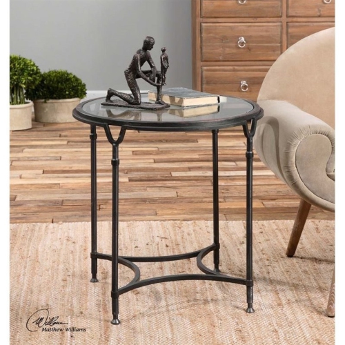 UTTERMOST  Samson Glass Side Table