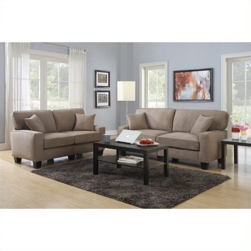 Serta At Home Fabric Living Room Sofa Set Beige Best Buy Canada