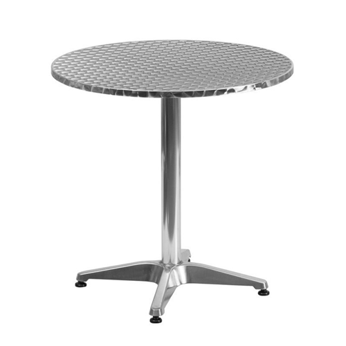 FLASH FURNITURE  Aluminum 27.5" Round Bistro Table Seems to be high quality