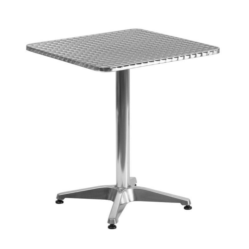 FLASH FURNITURE  Aluminum 23.5" Square Bistro Table The right table for a small NYC balcony