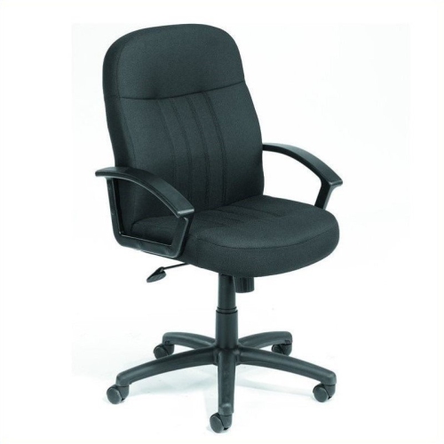 BOSS OFFICE PRODUCTS  Plastic Executive Office Chair With Arms In In Black