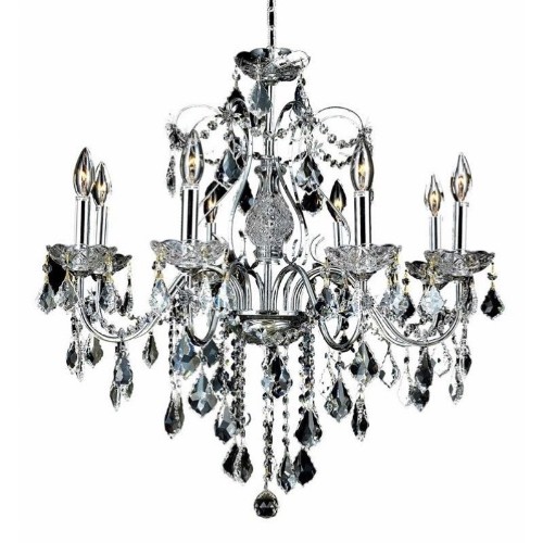 ELEGANT LIGHTING  St. Francis 26" 8 Light Royal Crystal Chandelier
