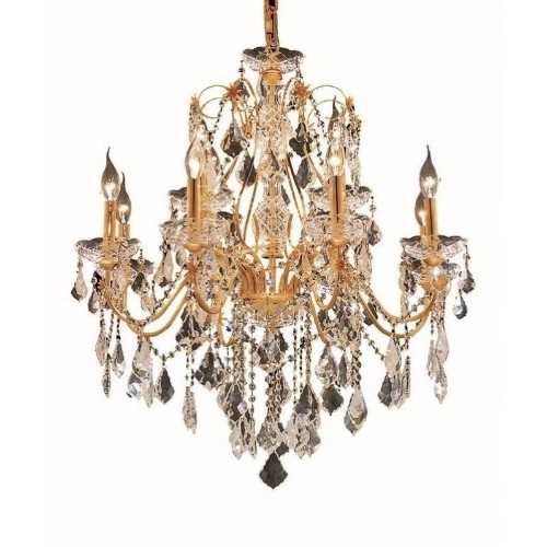 ELEGANT LIGHTING  St. Francis 28" 12 Light Royal Crystal Chandelier