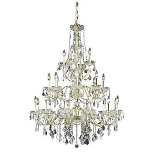 ELEGANT LIGHTING  St. Francis 36" 24 Light Royal Crystal Chandelier