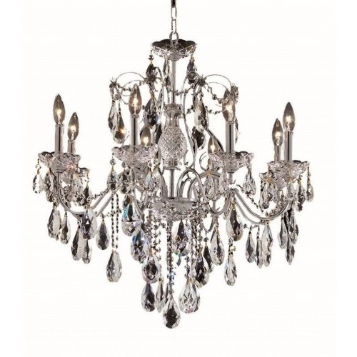 ELEGANT LIGHTING  St. Francis 26" 8 Light Royal Crystal Chandelier