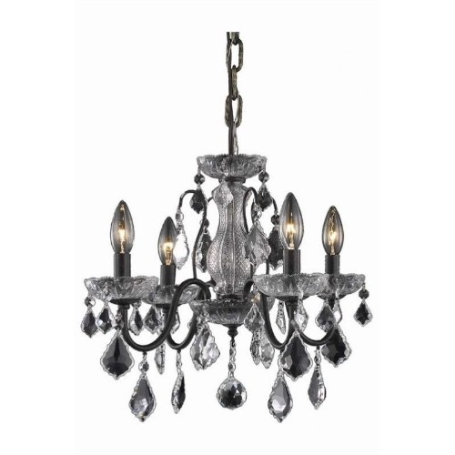 ELEGANT LIGHTING  St. Francis 17" 4 Light Royal Crystal Chandelier