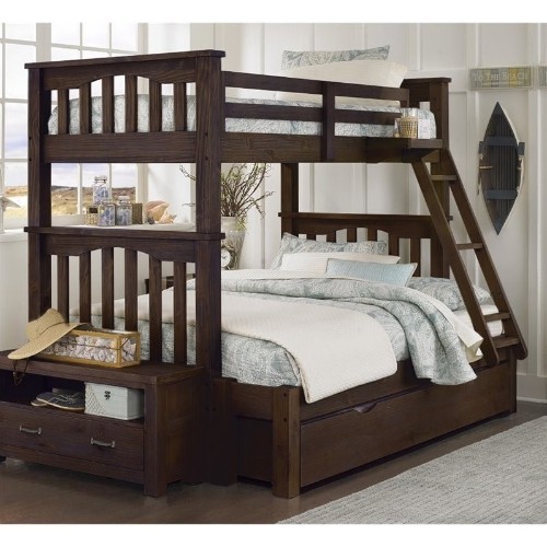 Ne Kids Highlands Harper Twin Over Full, Bunk Bed With Full Size Bottom And Trundle