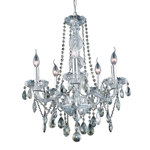 ELEGANT LIGHTING  Verona 21" 5 Light Royal Crystal Chandelier